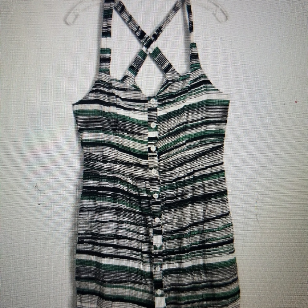 UO Button Down Dress with Crossback